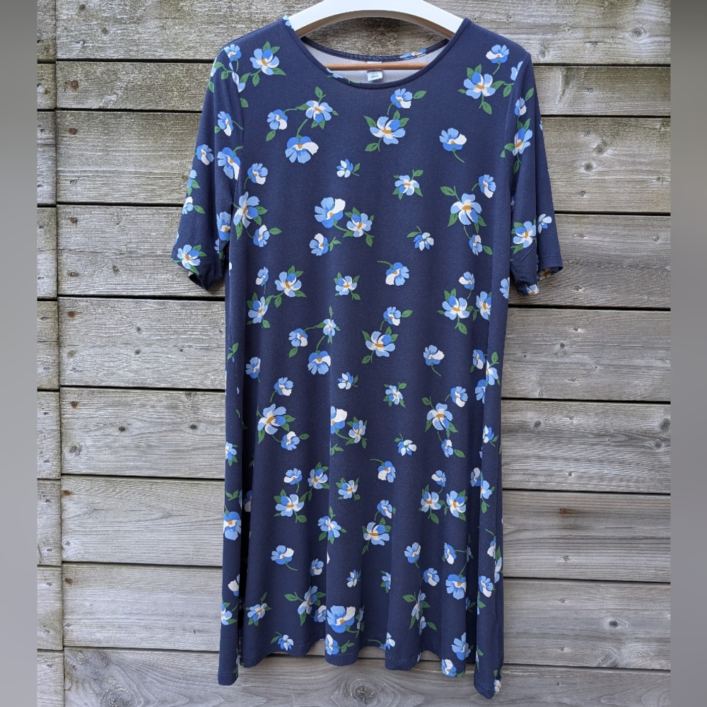 Old Navy Blue Floral Midi Dress